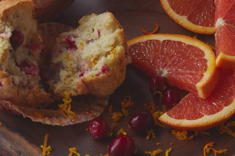 Gyümölcsös muffin, illusztráció